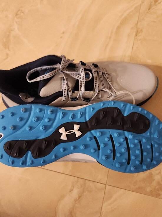 Under Armour Drive Pro Spikeless Golf Shoes Grey Navy Men’s Size 7 US main image 5